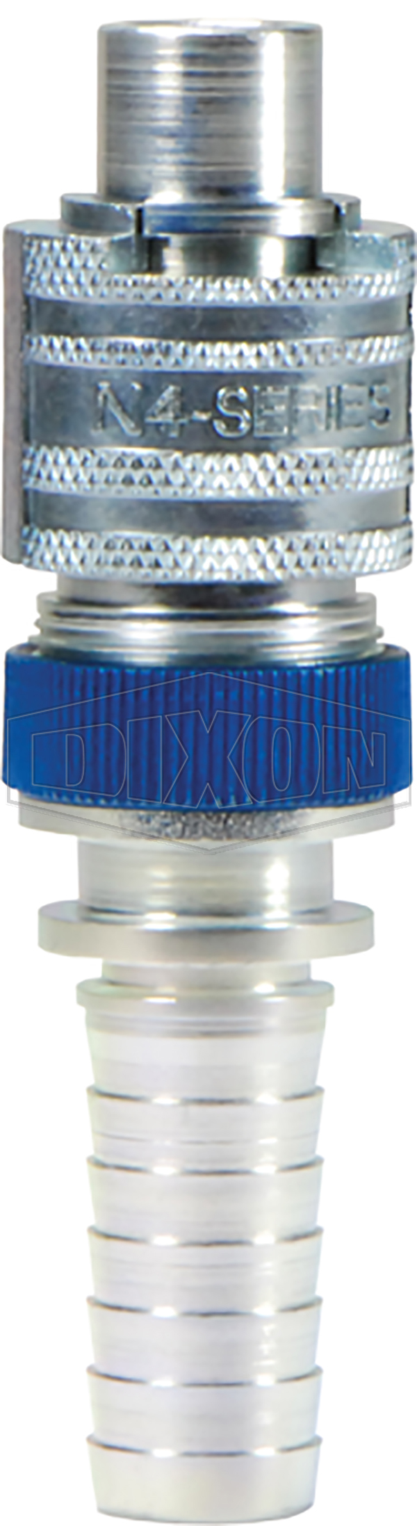Dix-Lock™ N-Series Interchange Male End x Hose Barb Safety-Lock Plug